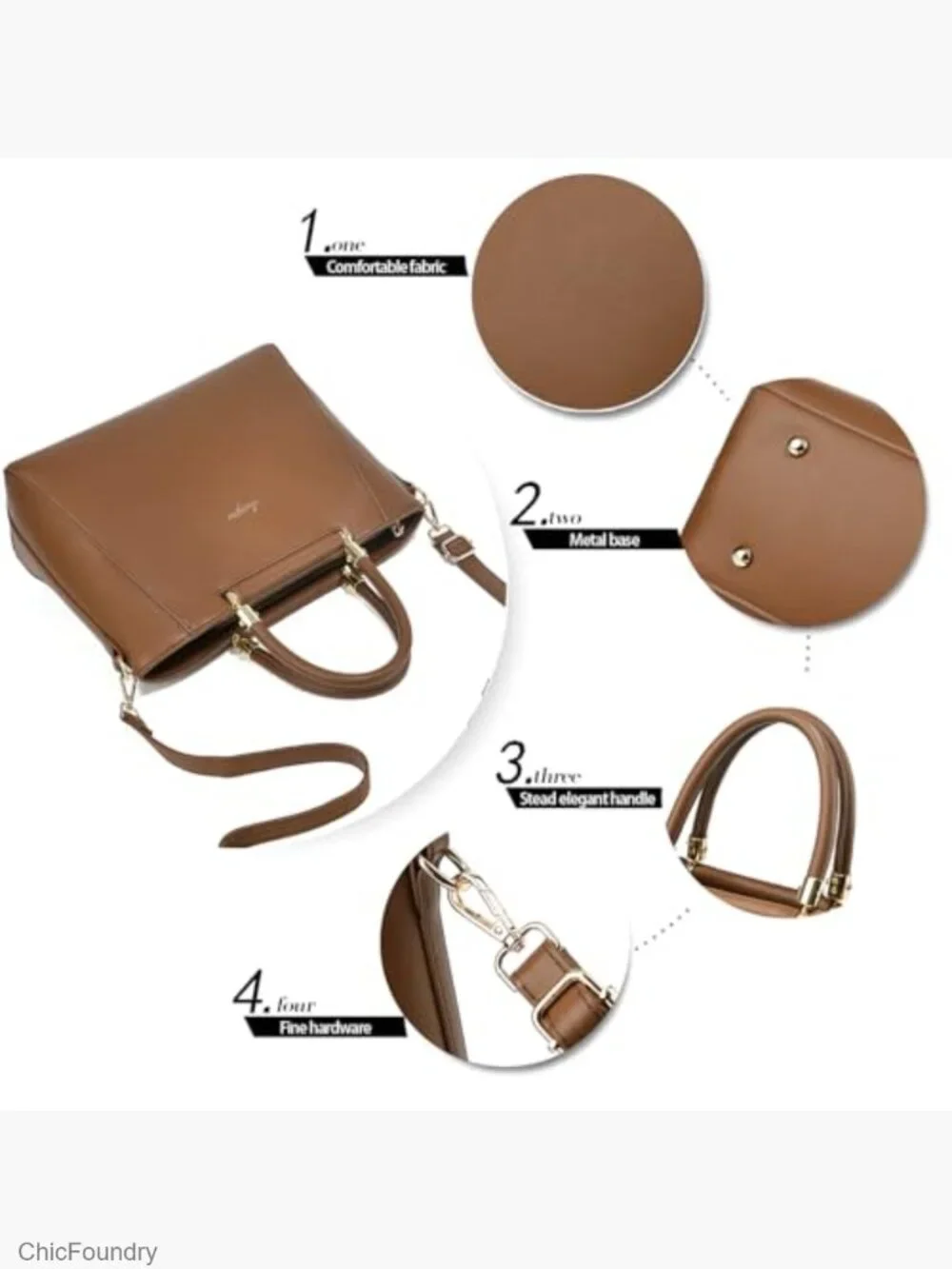 Satchel Crossbody Shoulder Bag Top Handle Tote for Office Daily